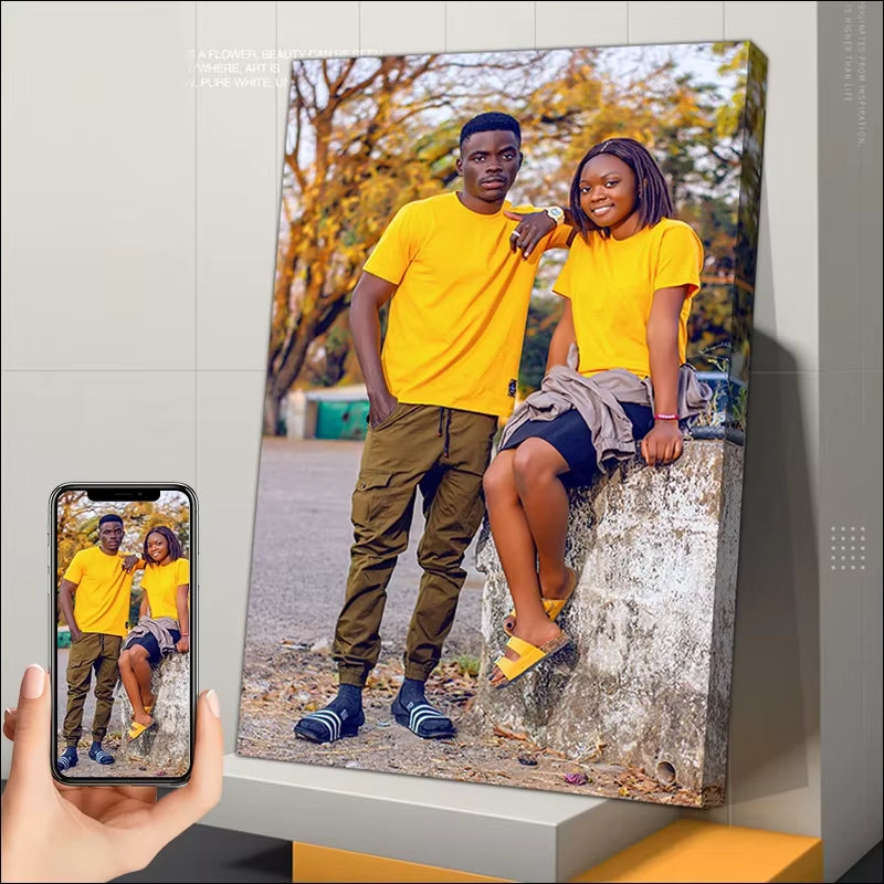 Custom Personal Photos With Frames Canvas Paintings