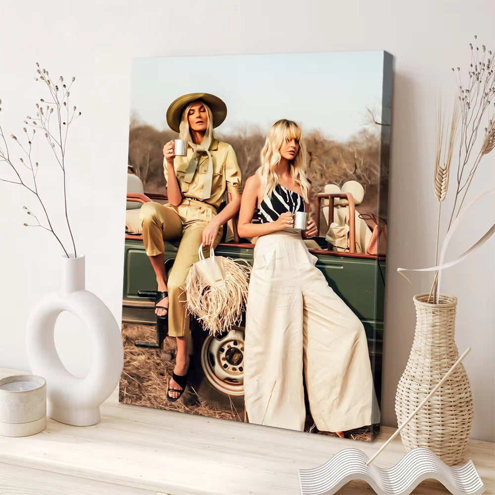 Customized Photos on Canvas with DIY Wood Frame or frameless poster