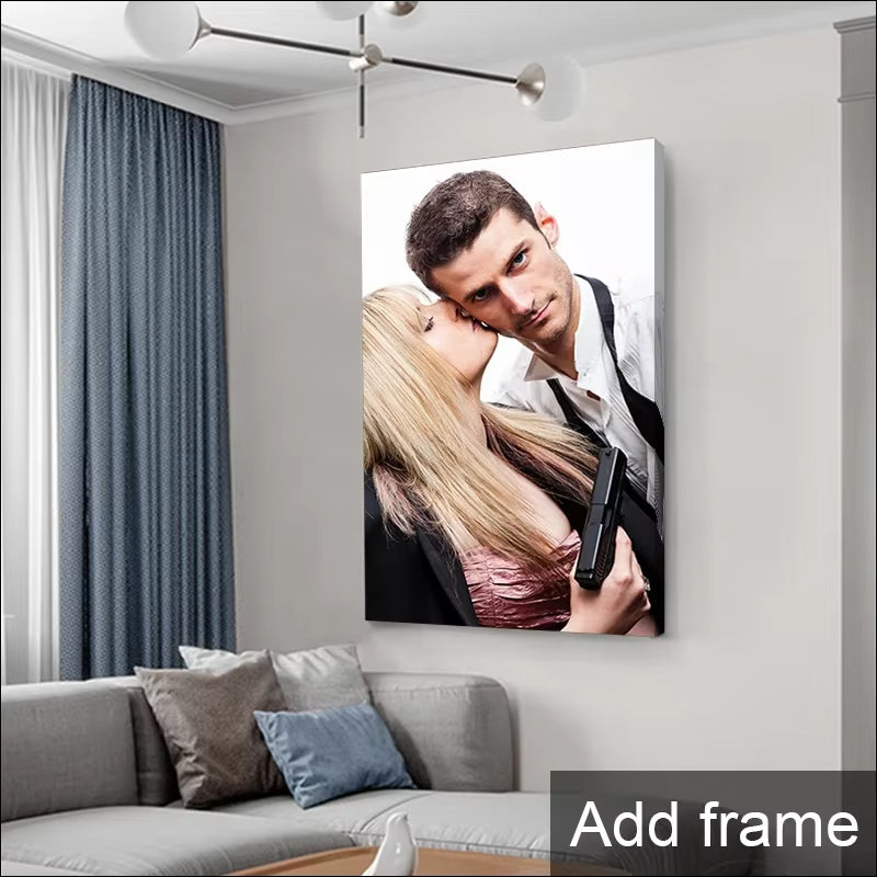 Custom Personal Photos With Frames Canvas Paintings