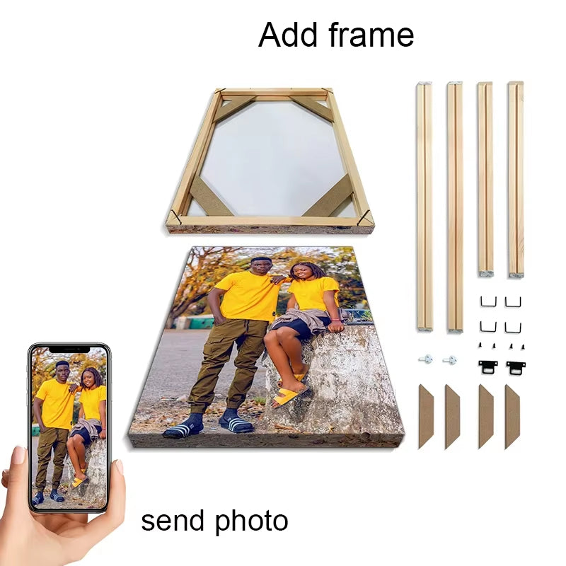 Custom Personal Photos With Frames Canvas Paintings